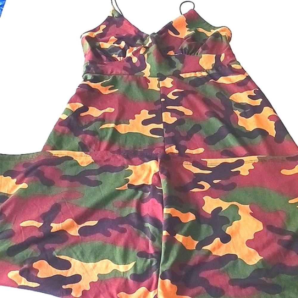 Polly & Esther Camo Print Jumpsuit - Picture 8 of 14